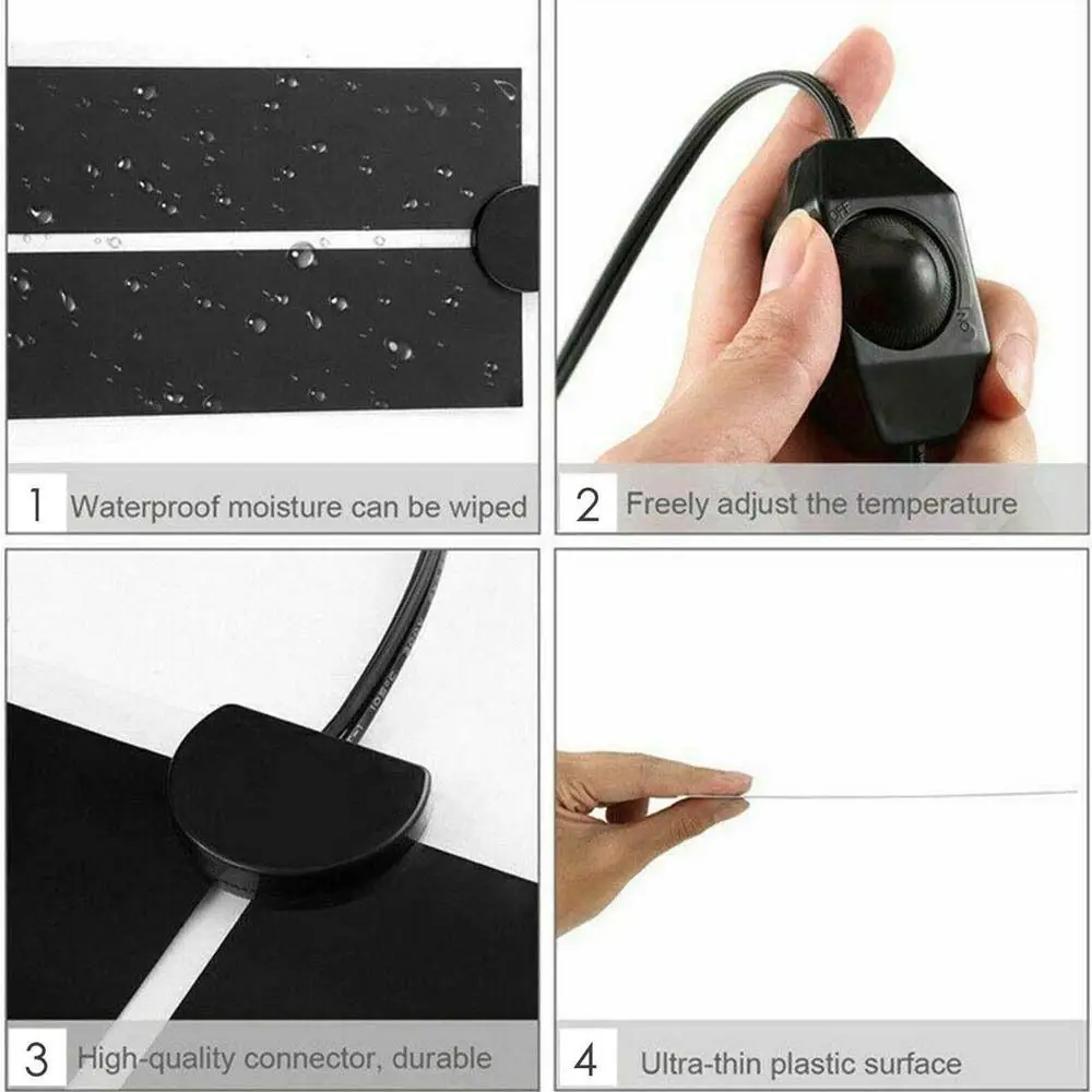 Tapete Aquecido para Répteis de PVC com Termostato e Potência Variável - Image 6