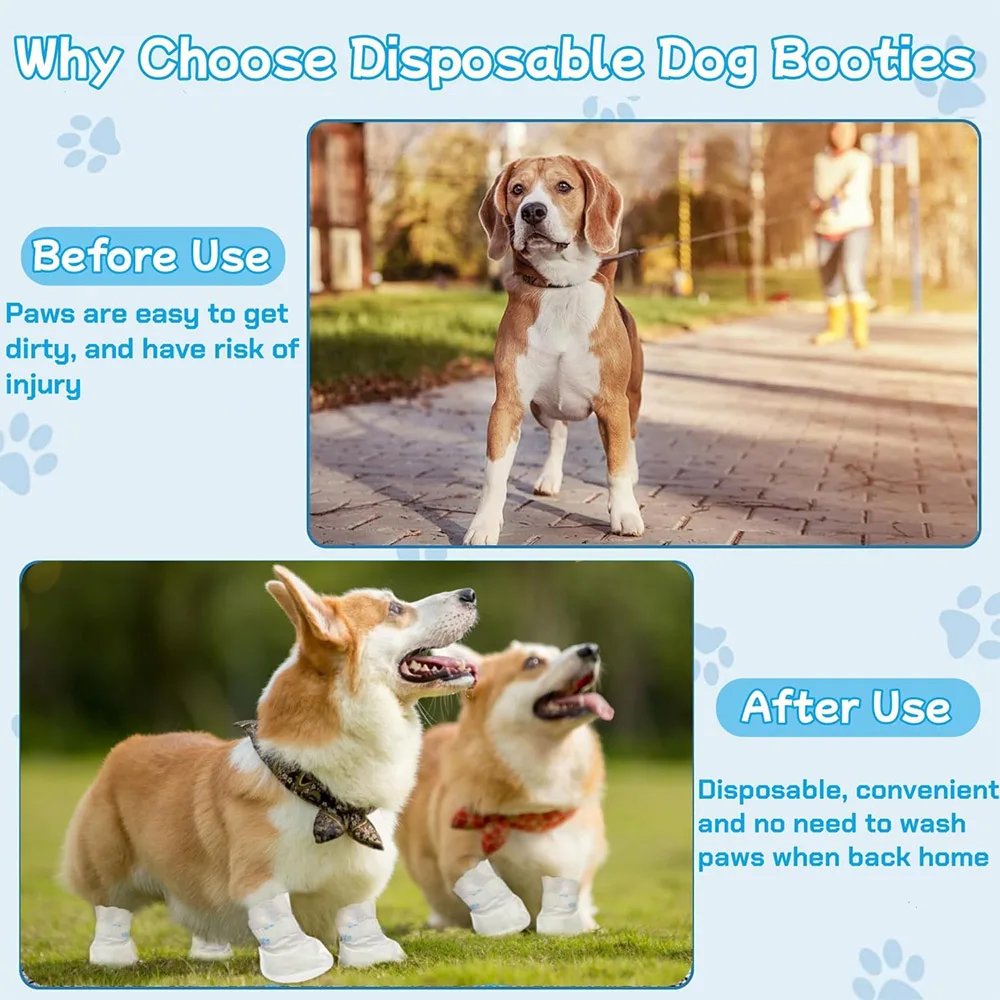 Protetor de Patas Descartável para Cães Pequenos Anti-sujeira - Imagem 3