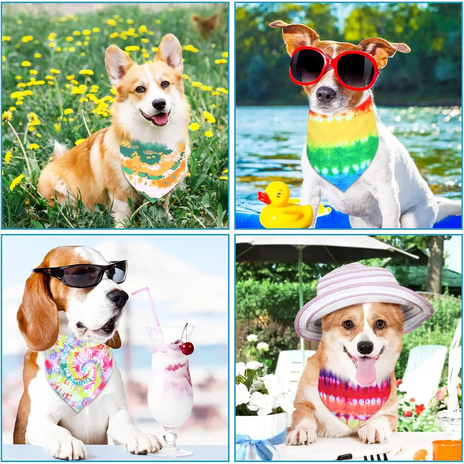 Bandana Tie Dye para Cães Lavável e Reutilizável - Image 3