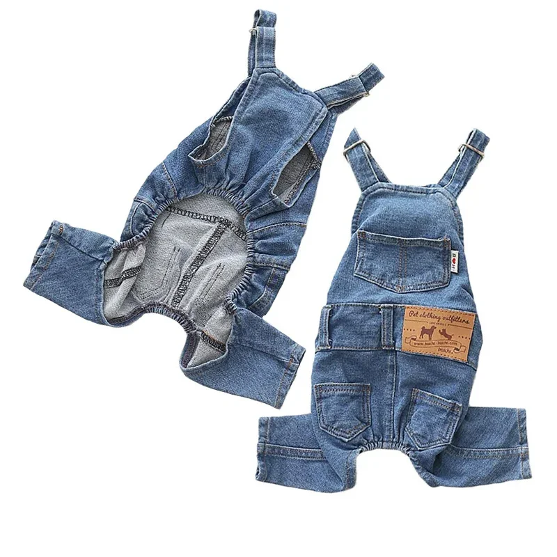 Macacão Jeans para Cães Pequenos e Médios de Tecido Macio - Imagem 2