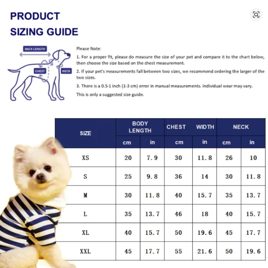 Camisa Polo Listrada para Cães e Gatos Pequenos, 3 Cores, Macia e Respirável - Imagem 3