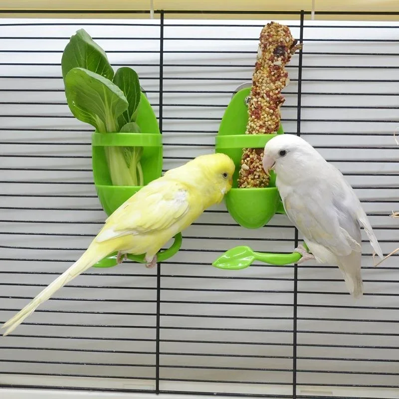 Suporte de Espinha de Peixe para Pássaros de Plástico Verde 11 cm - Imagem 2