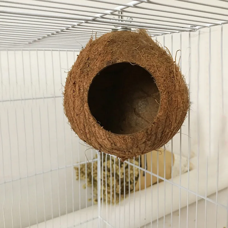 Ninho de Casca de Coco para Pássaros de 12 a 16 cm para Gaiola - Imagem 3