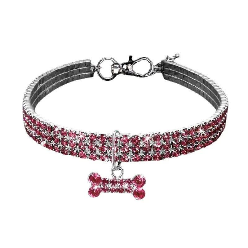 Coleira para Cães com Strass Ajustável e Fecho de Liberação Rápida - Imagem 6