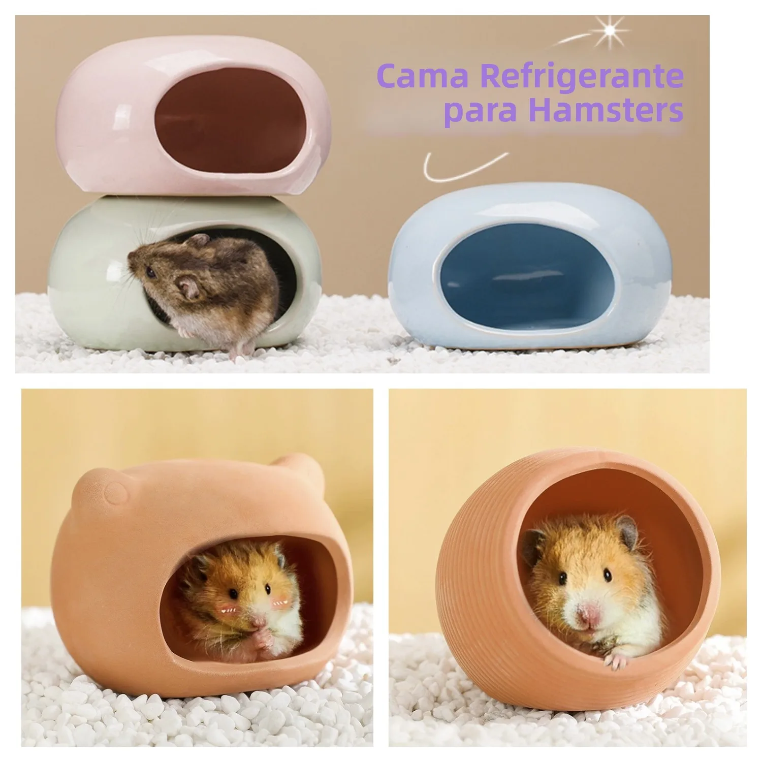 casa de cerâmica para hamsters