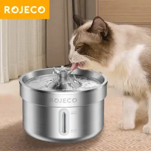 bebedouro automático para cães e gatos de aço inoxidável