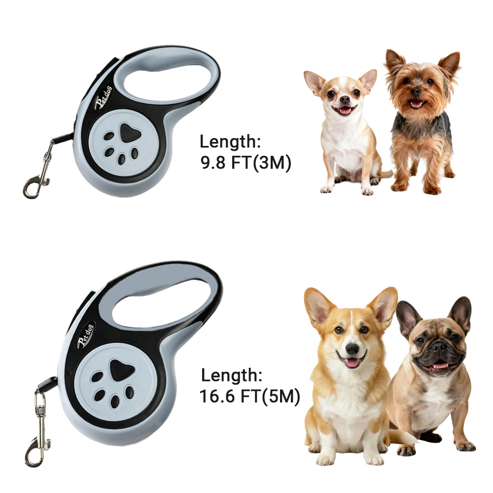 Coleira Retrátil para Cães 3M/5M com Cabo Antiderrapante - Imagem 6