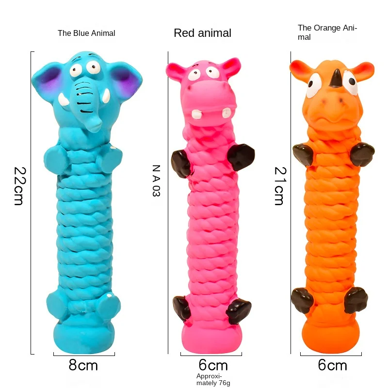 Brinquedo Mordedor para Cães de Látex com Som para Cães Pequenos e Médios - Imagem 2