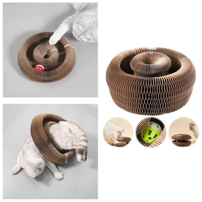 brinquedo arranhador para gatos de papelão ondulado
