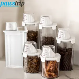 recipiente para alimentos de pet transparente