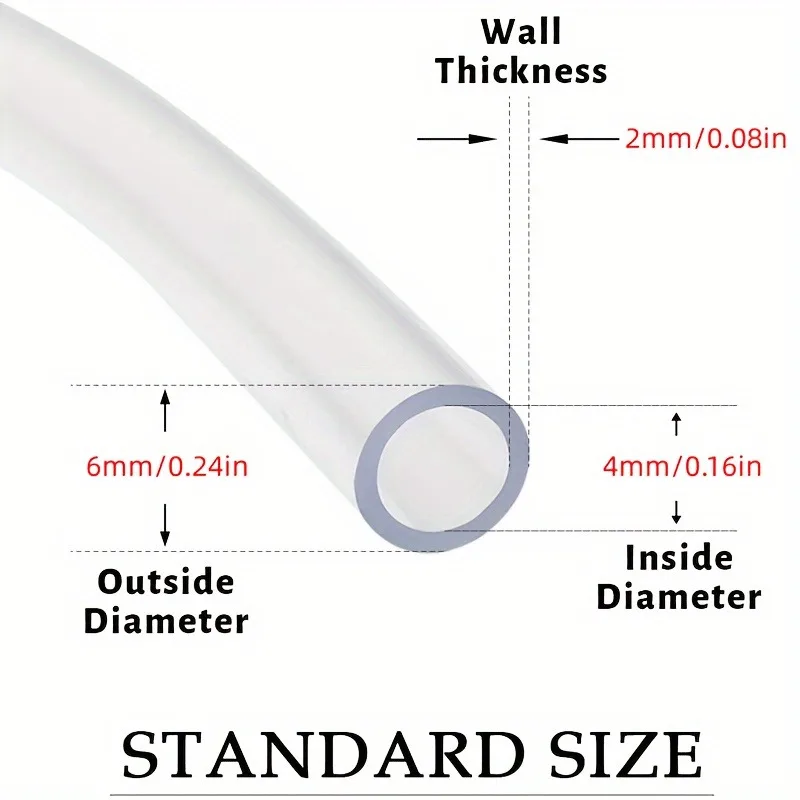 Tubo Aerador para Aquário de 4 mm Transparente e Leve - Imagem 3