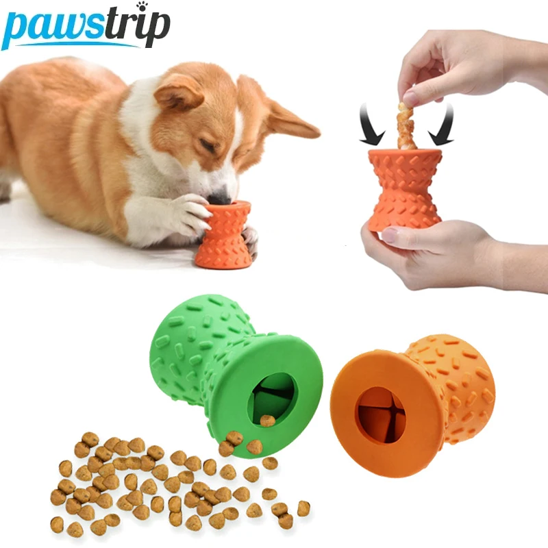 brinquedo de borracha para cães com vazamento de comida