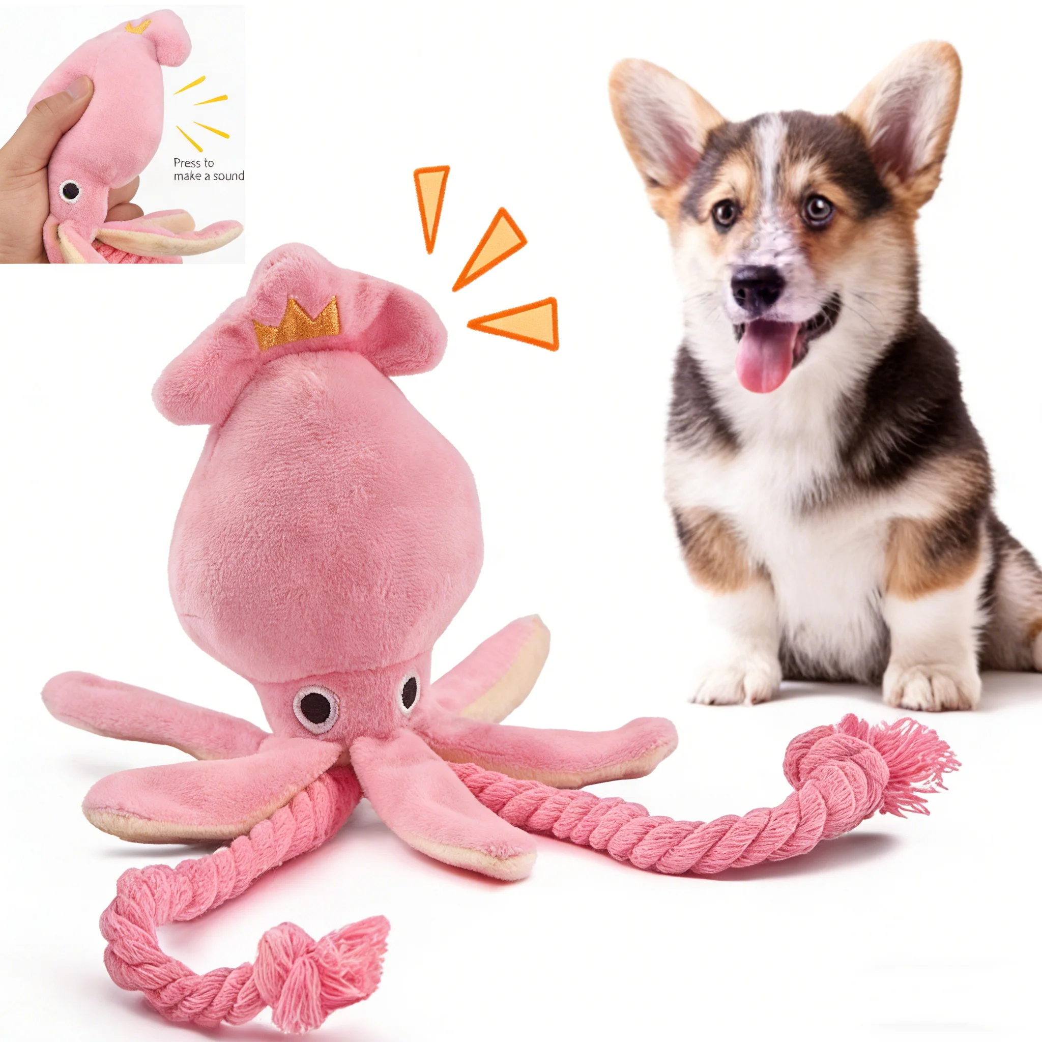 brinquedo polvo de corda para cães e gatos