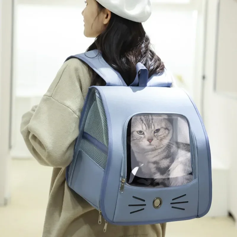Mochila de Transporte para Gatos e Cães Pequenos Respirável - Imagem 2