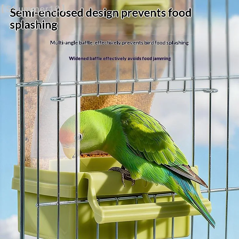 Alimentador Automático para Pássaros Transparente para Gaiola - Imagem 5