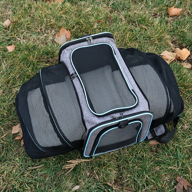 Bolsa de Transporte para Cães e Gatos Dobrável com Painel Expansível - Imagem 5