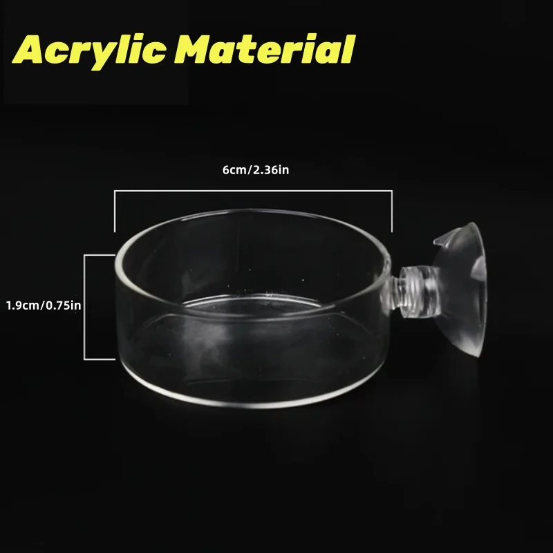 Prato Alimentador para Camarão de Aquário Mini com Ventosa Acrílica - Imagem 6