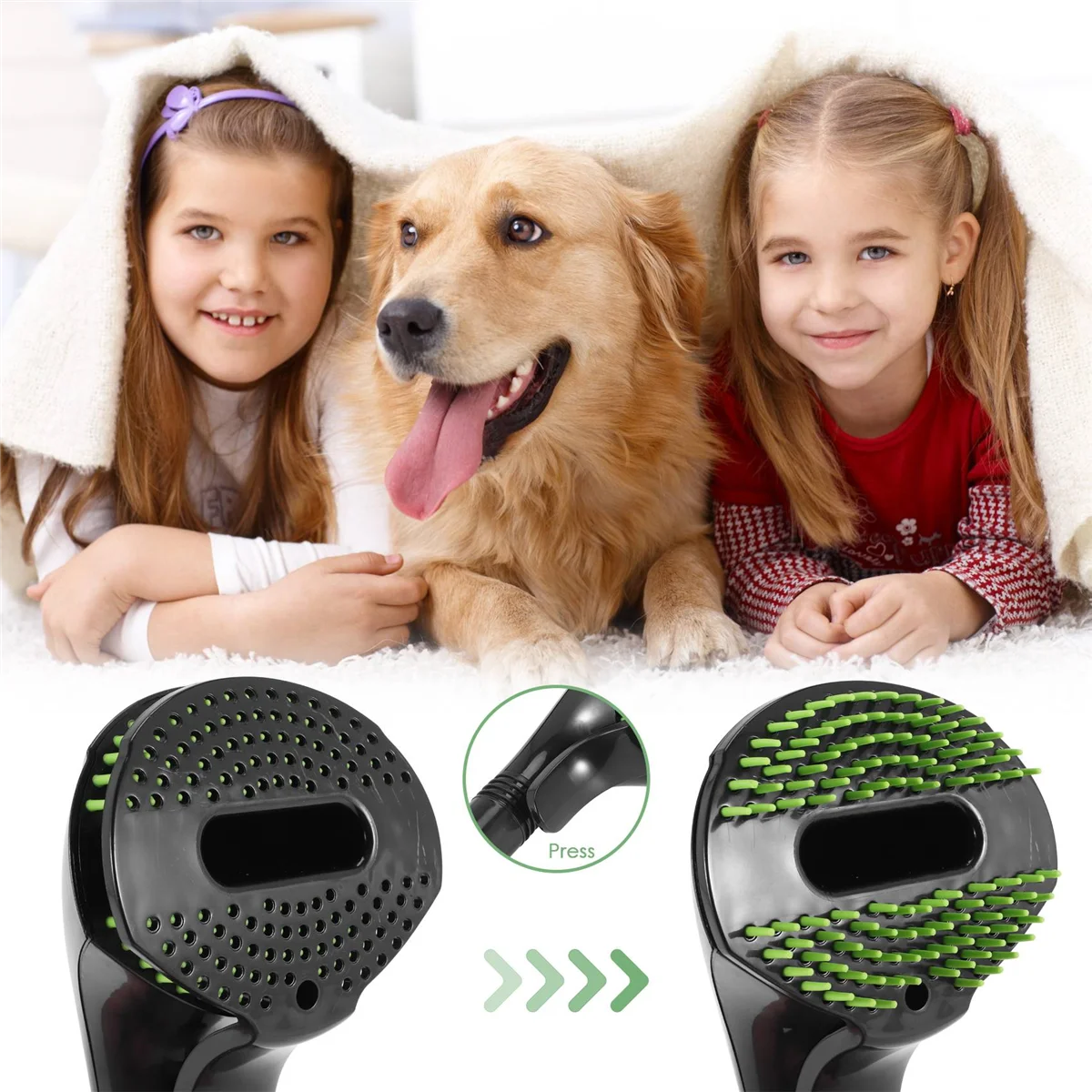 Escova para Cães e Gatos com Adaptador de Aspirador de Pó 32mm - Image 5