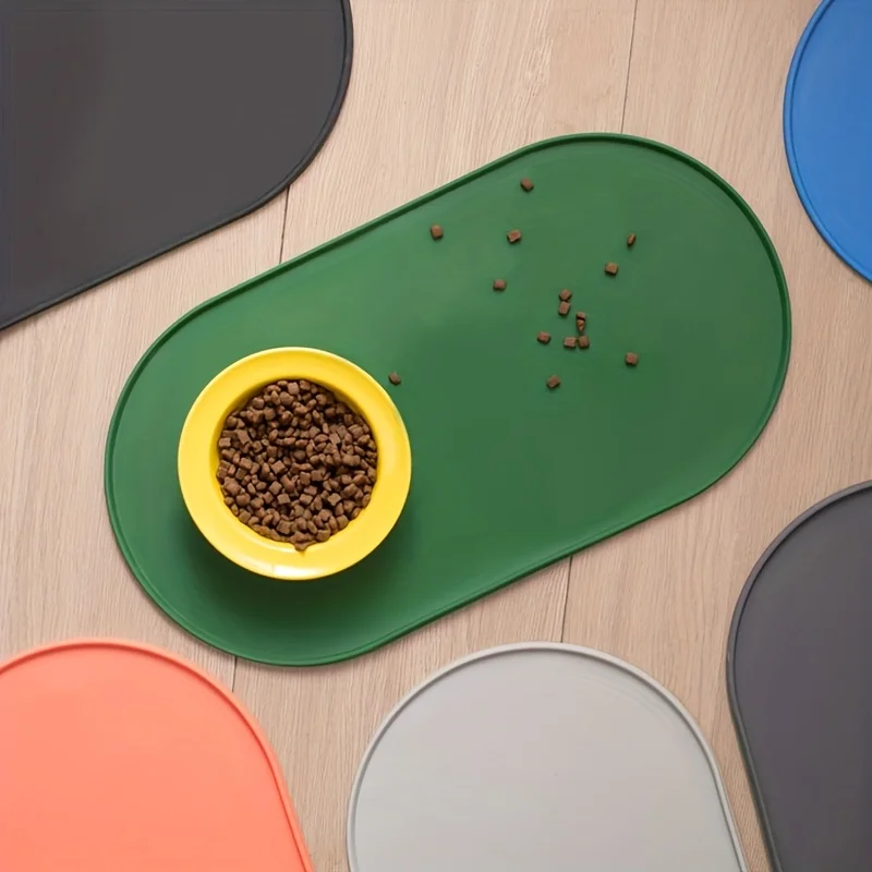 Tapete Alimentação para Cães e Gatos Branco com Borda Antiderrapante - Image 4