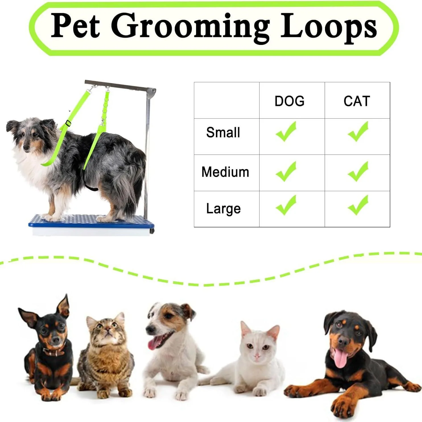 Cinta de Restrição para Banho e Tosa de Cães Ajustável para Mesa - Imagem 6