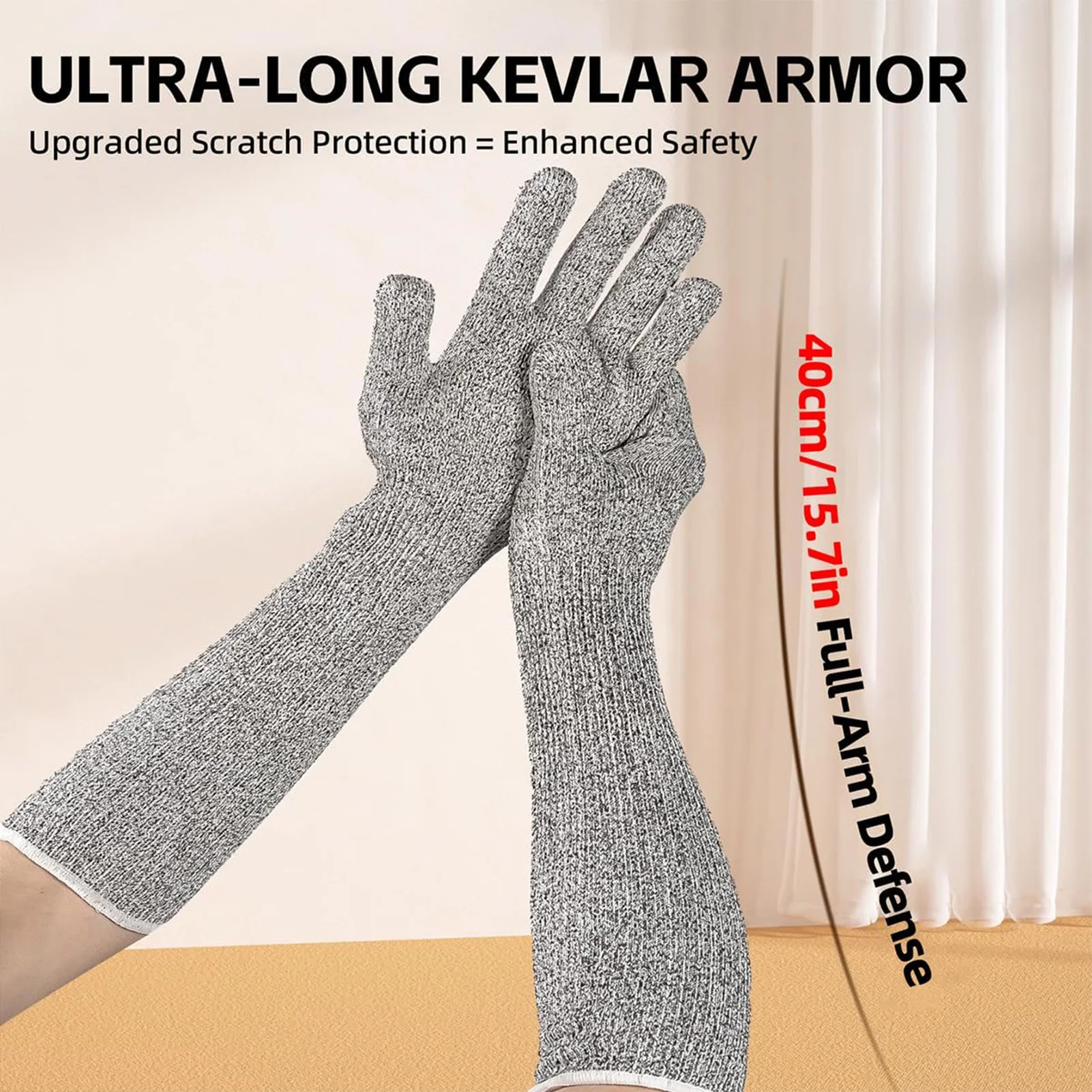 Luvas Longas para Cães e Gatos 40 cm Anti-arranhões para Cuidado Animal - Image 4