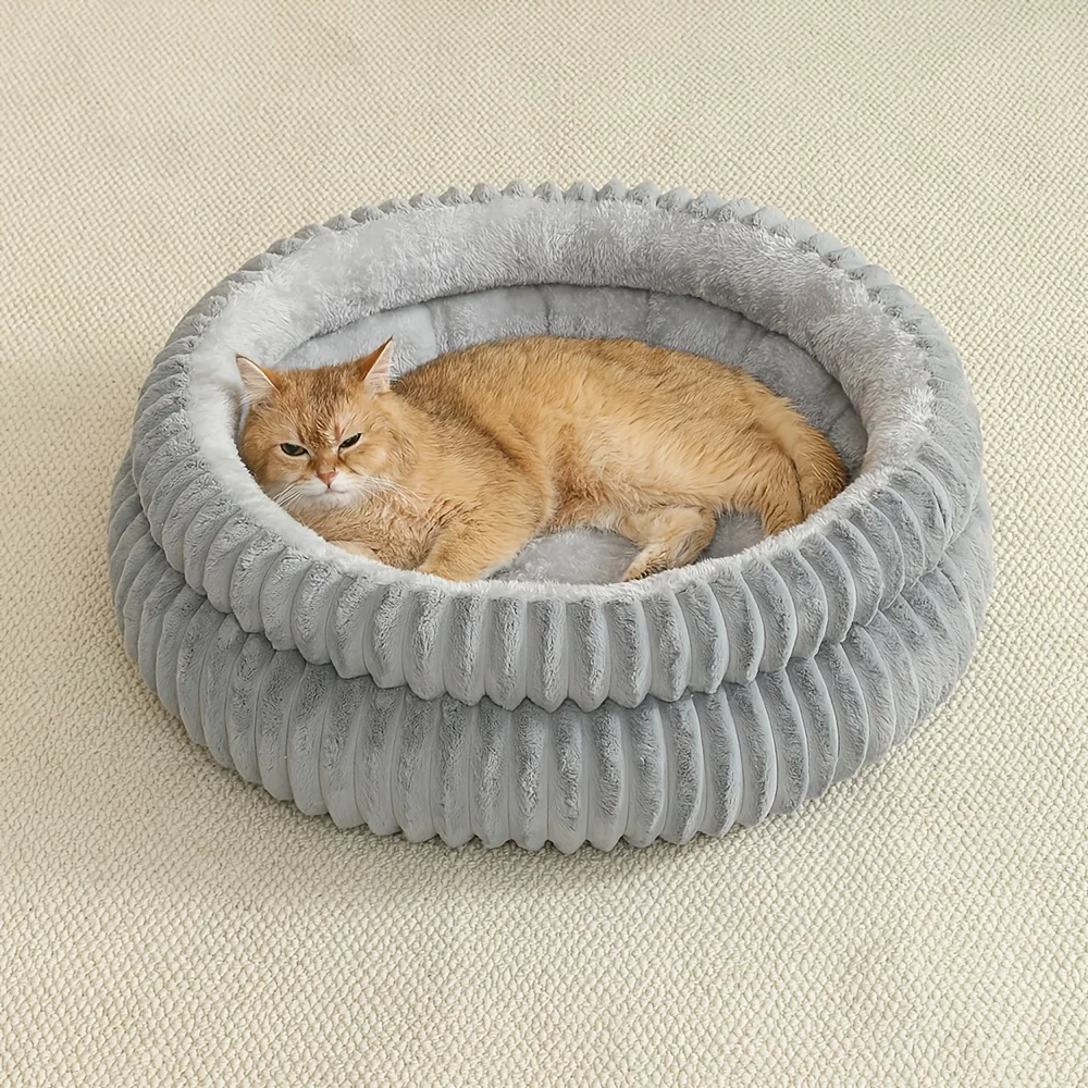 Cama Sofá para Cães e Gatos de Pelúcia com Base Antiderrapante - Image 2