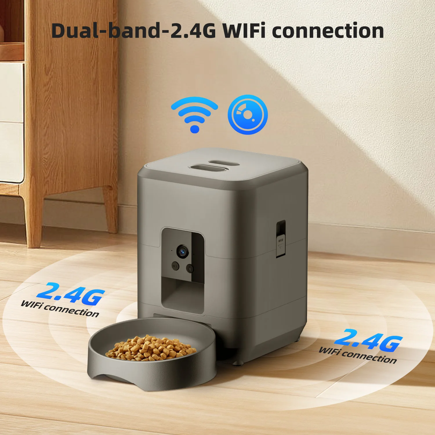 Alimentador Automático para Cães e Gatos 2L Wi-Fi com Câmera - Image 4