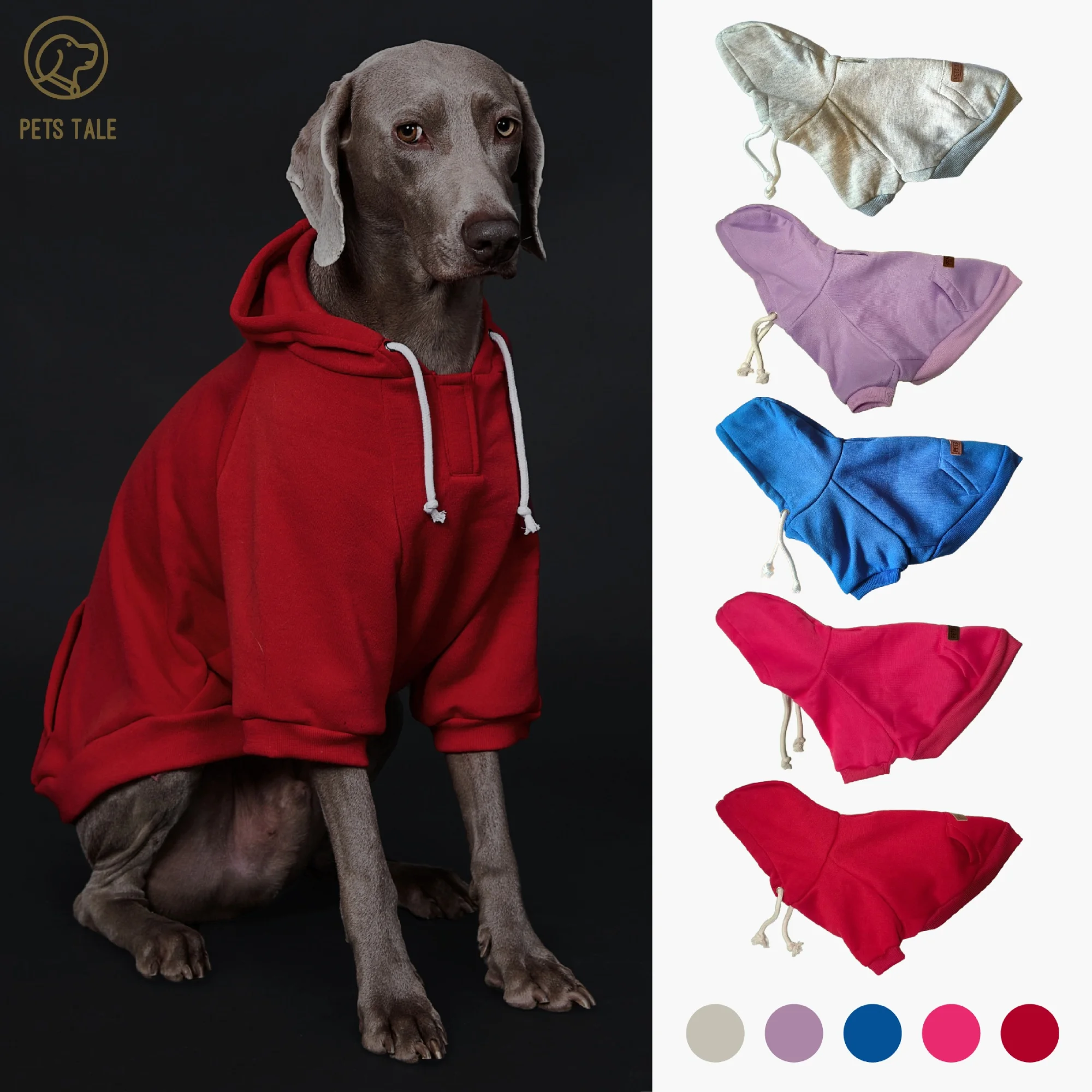 moletom para cães com capuz