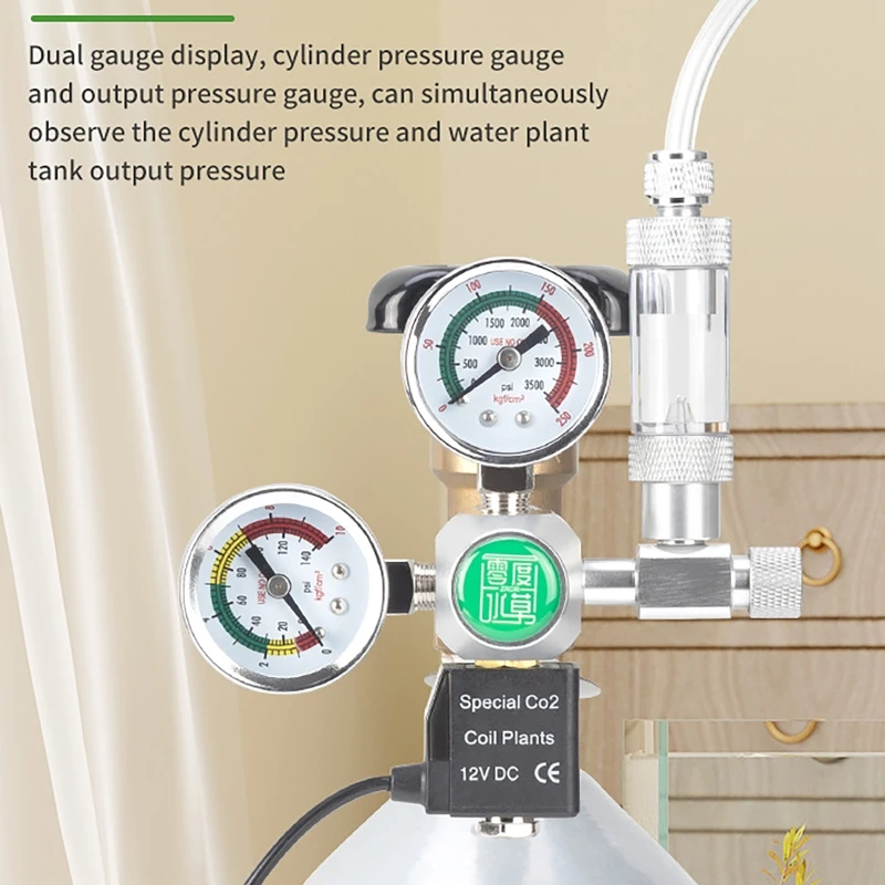 Regulador de CO2 para Aquário com Manômetro Duplo e Válvula de Ajuste Fino - Imagem 5