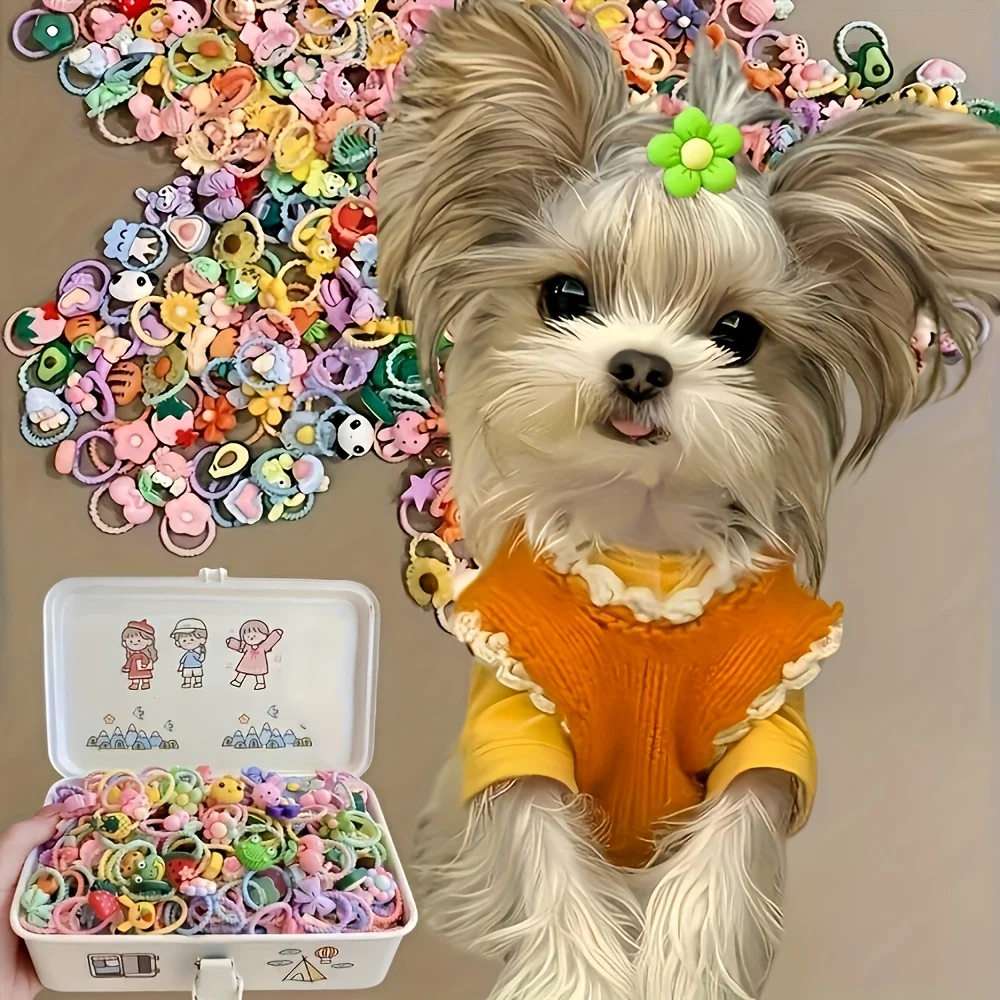 Kit de Laços e Tiaras para Pets Coloridos - Imagem 5
