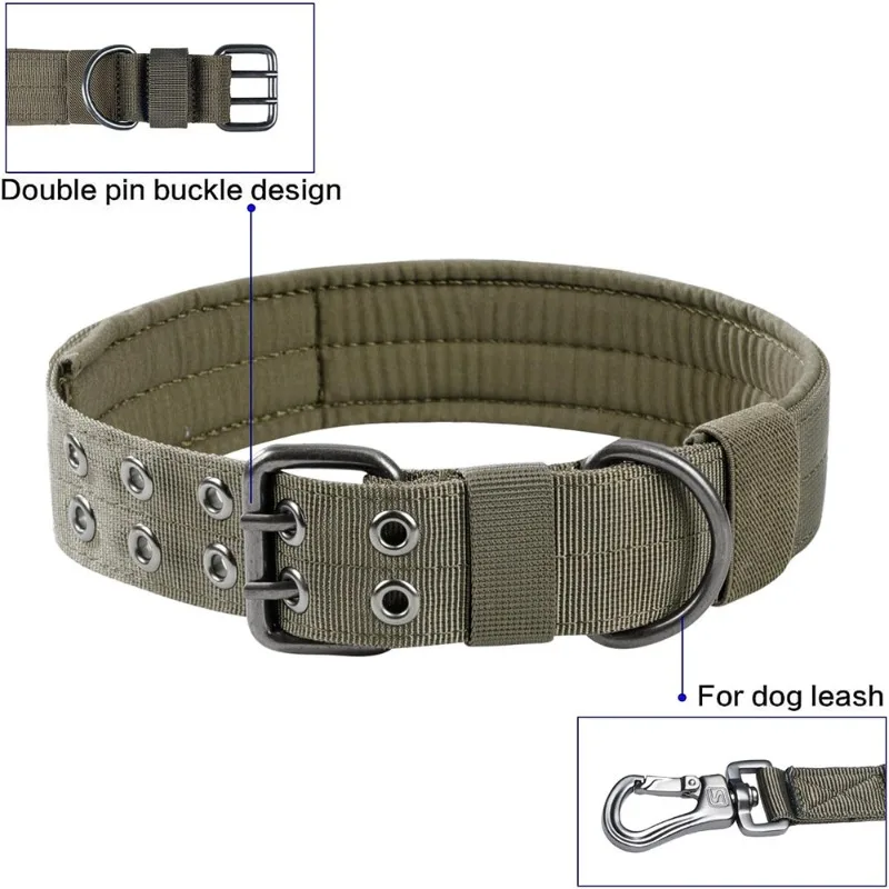 Coleira Tática de Nylon para Cães Ajustável para Passeio - Image 5