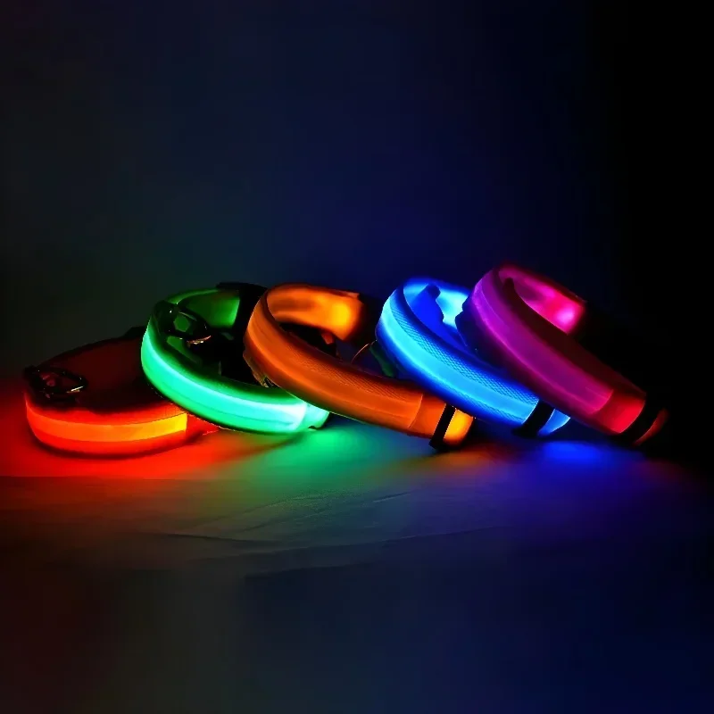 Coleira de Nylon para Cães com LED para Passeios Noturnos - Imagem 6