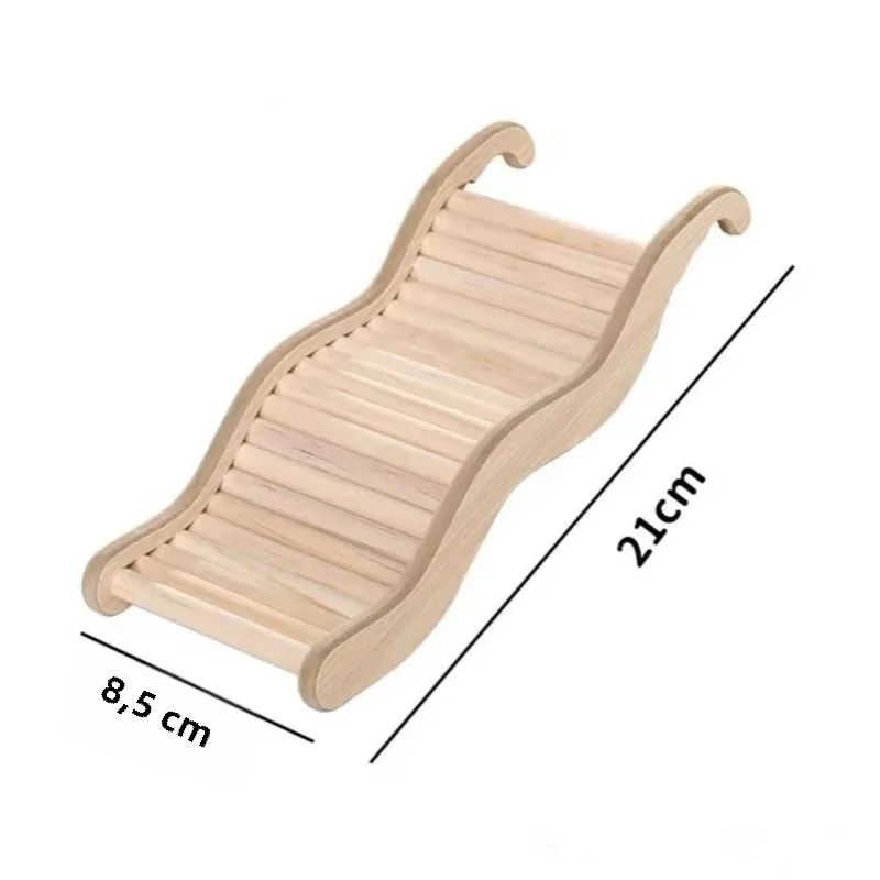 Escada Ondulada de Madeira para Hamster 17 cm - Diversão Ecológica - Image 6