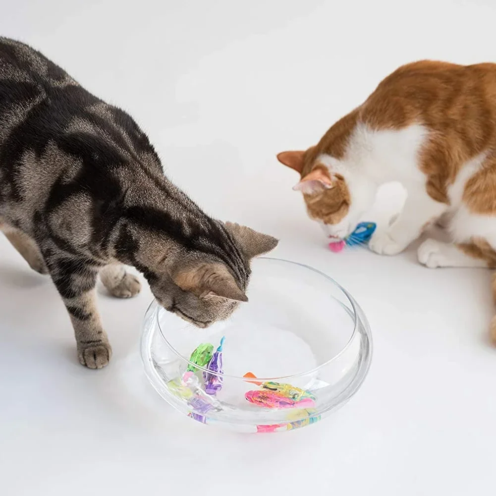 Brinquedo Robô Peixe para Gatos com LED e Natação Automática - Imagem 6