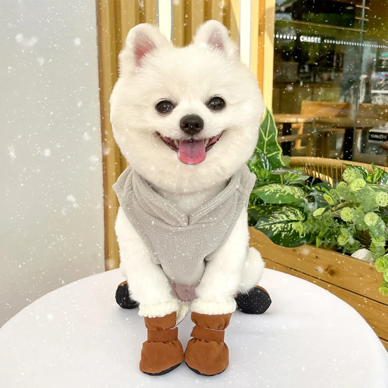 Botas de Neve para Cães Pequenos Impermeáveis Antiderrapantes 4 pçs - Imagem 5