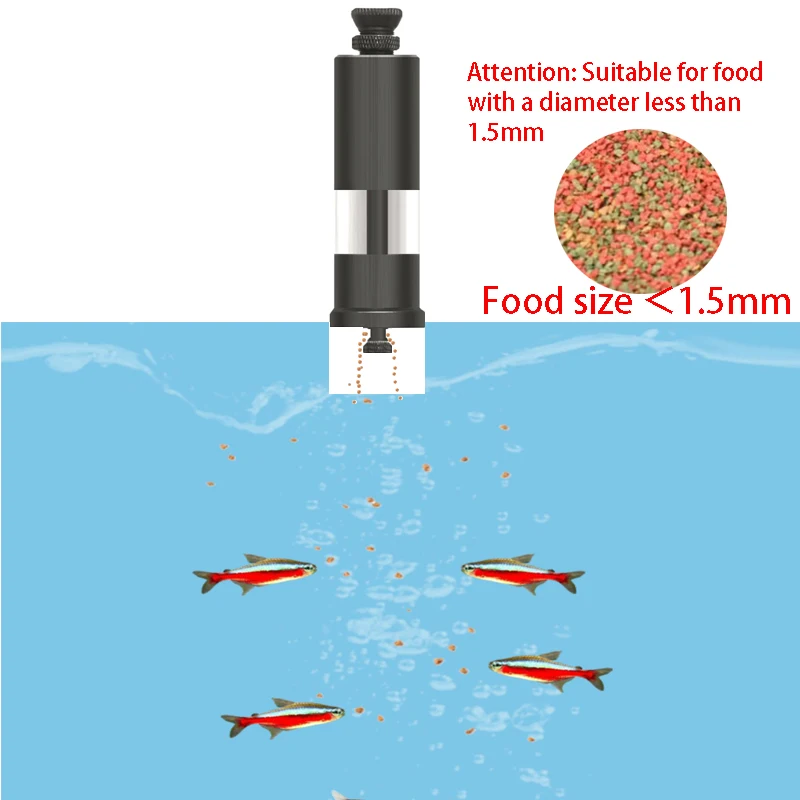 Alimentador Manual para Peixes com Corpo em Liga de Alumínio - Imagem 6