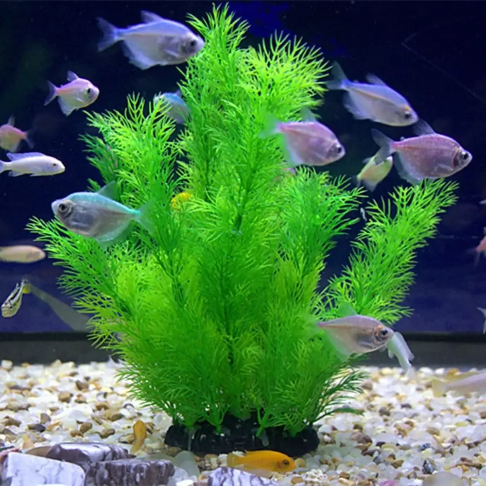planta de plástico para aquário