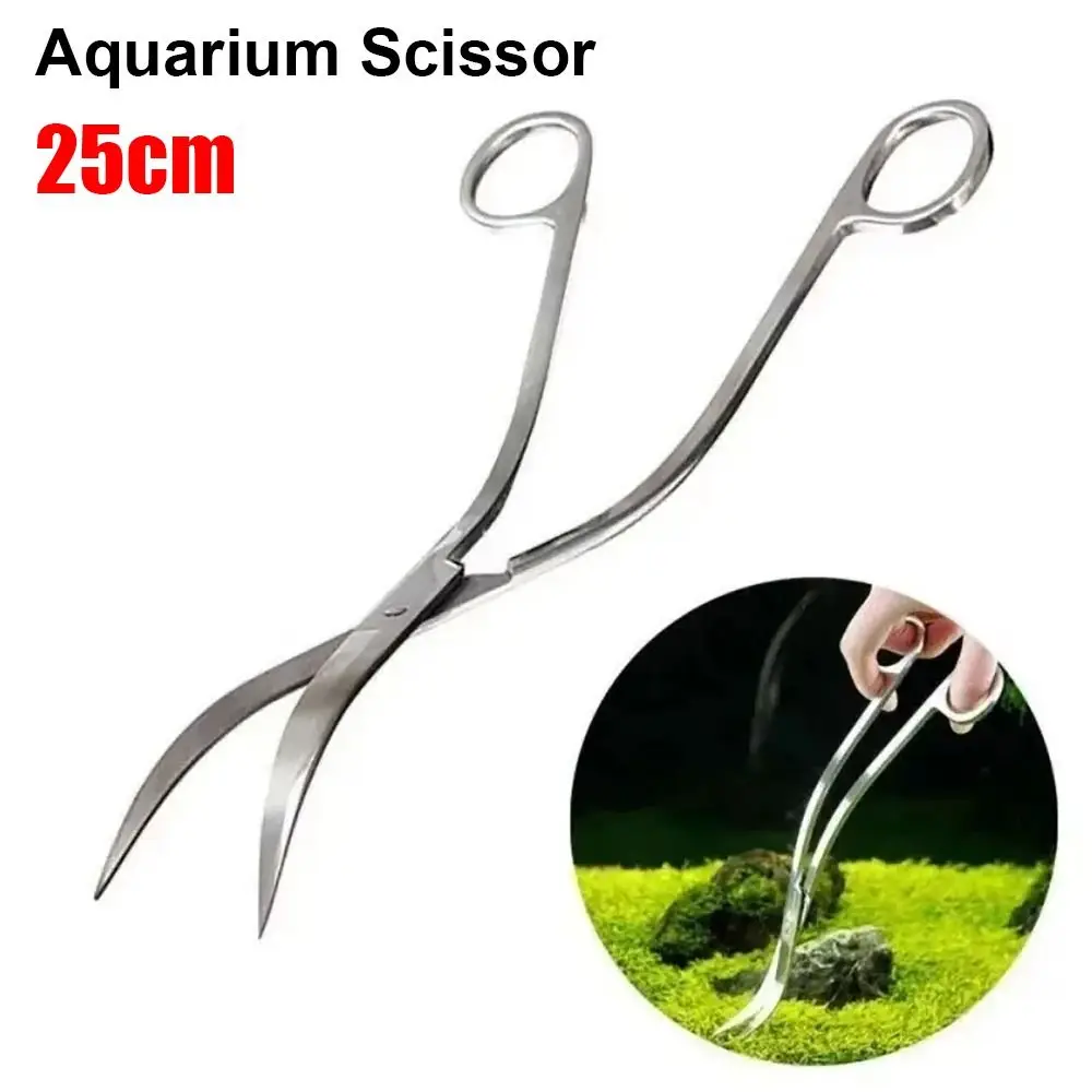 Tesoura para Aquário Aço Inoxidável 25 cm para Manutenção de Plantas - Imagem 2