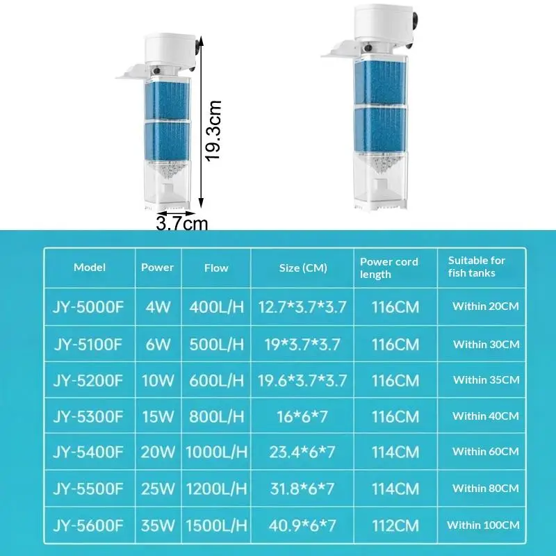 Bomba de Filtro Interno para Aquário 220V Submersível com Aerador - Imagem 6