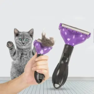 escova removedora de pelos para cães e gatos de pelo curto