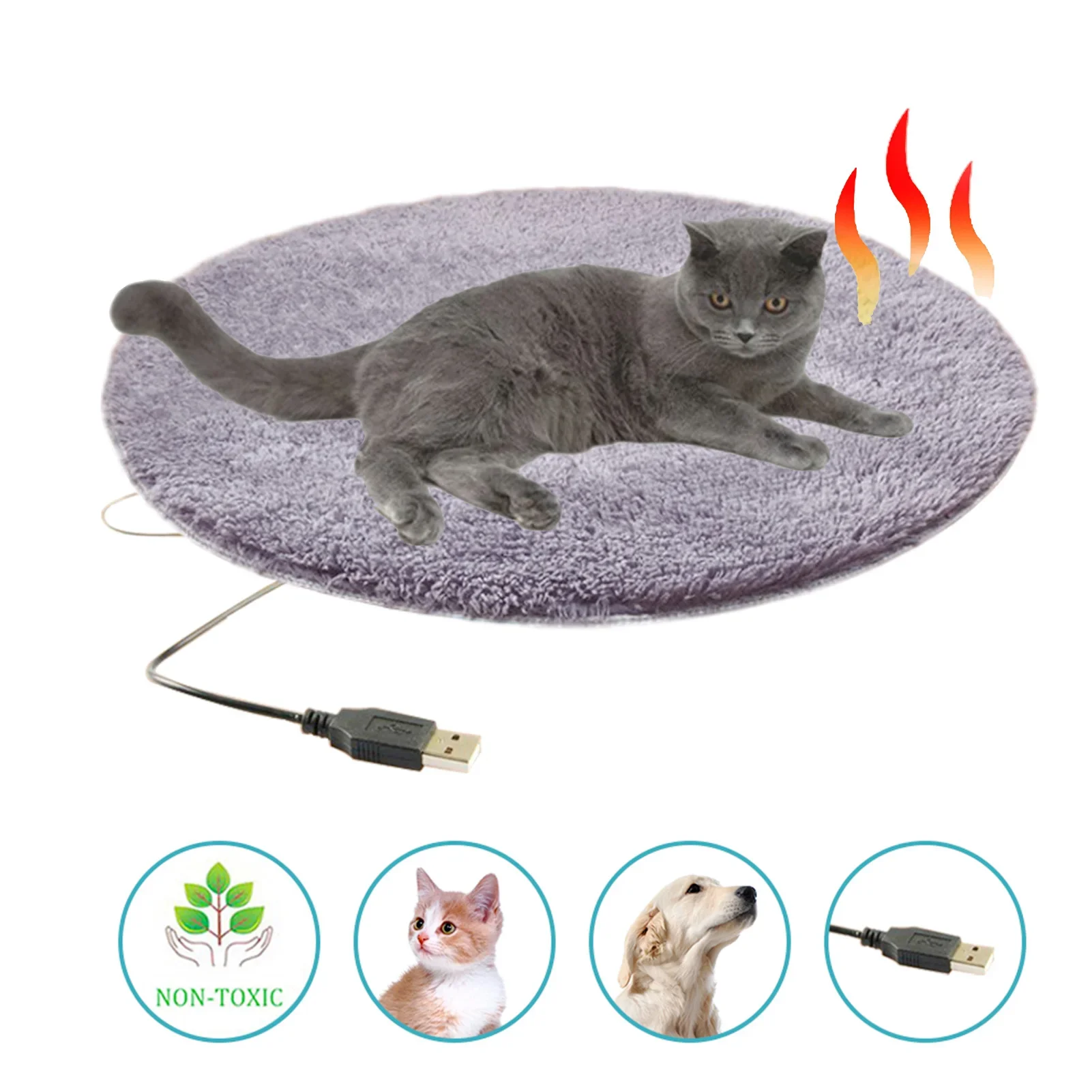 tapete aquecido usb para cães e gatos