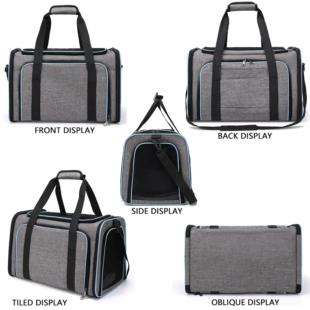 Mochila para Cães e Gatos Expansível Dobrável com Fitas Refletivas - Image 3