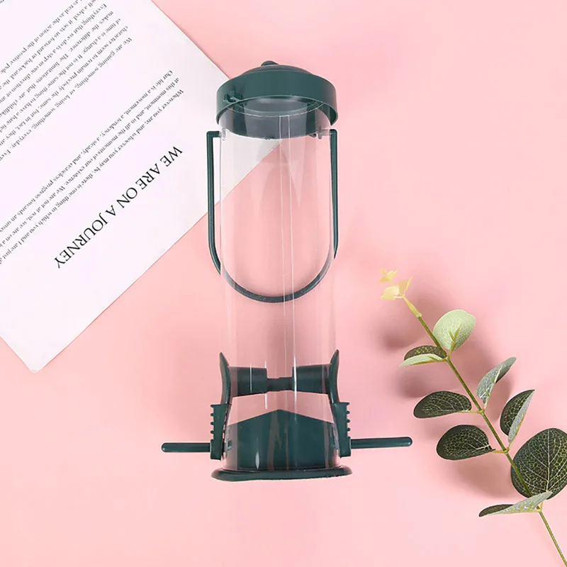 Alimentador de Pássaros Pequenos para Jardim com Vários Furos e Bandeja Removível - Imagem 3