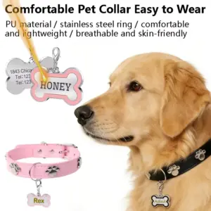 coleira personalizada para cães e gatos