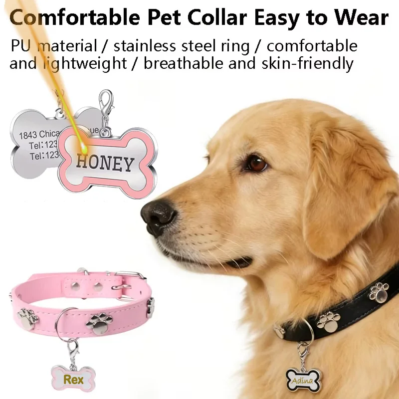 coleira personalizada para cães e gatos