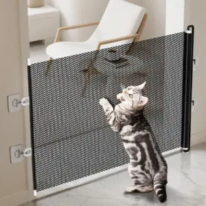 portão retrátil de PVC para cães e gatos