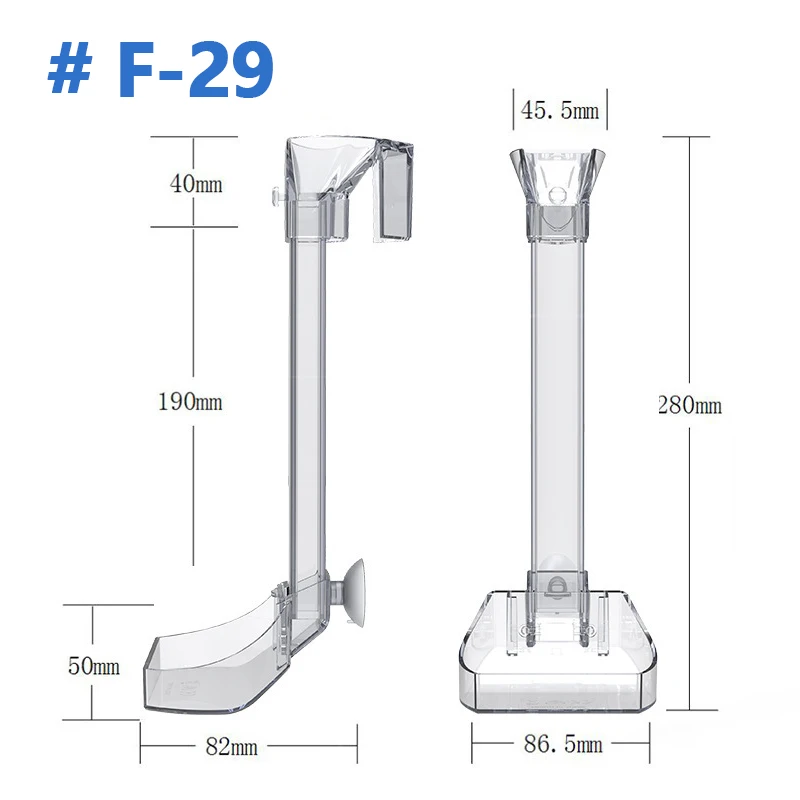 Tubo Alimentador para Aquário de Acrílico Transparente, Design Anti-Encravamento - Imagem 5