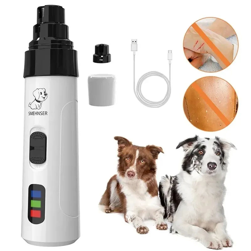 Moedor de Unhas para Cães e Gatos Recarregável USB Silencioso - Imagem 2