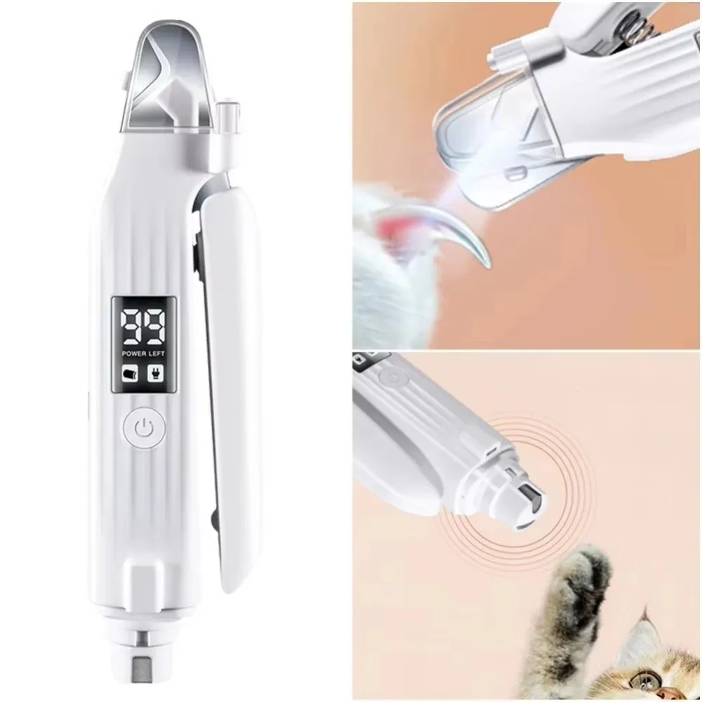 Aparador de Unhas Elétrico para Pets com Luz LED 17,3 cm - Imagem 3