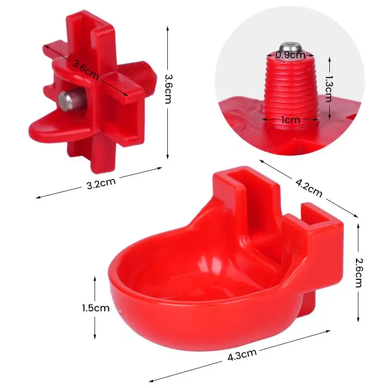 Bebedouro de Niple para Aves com Tigela Automática, 5 pçs - Imagem 6